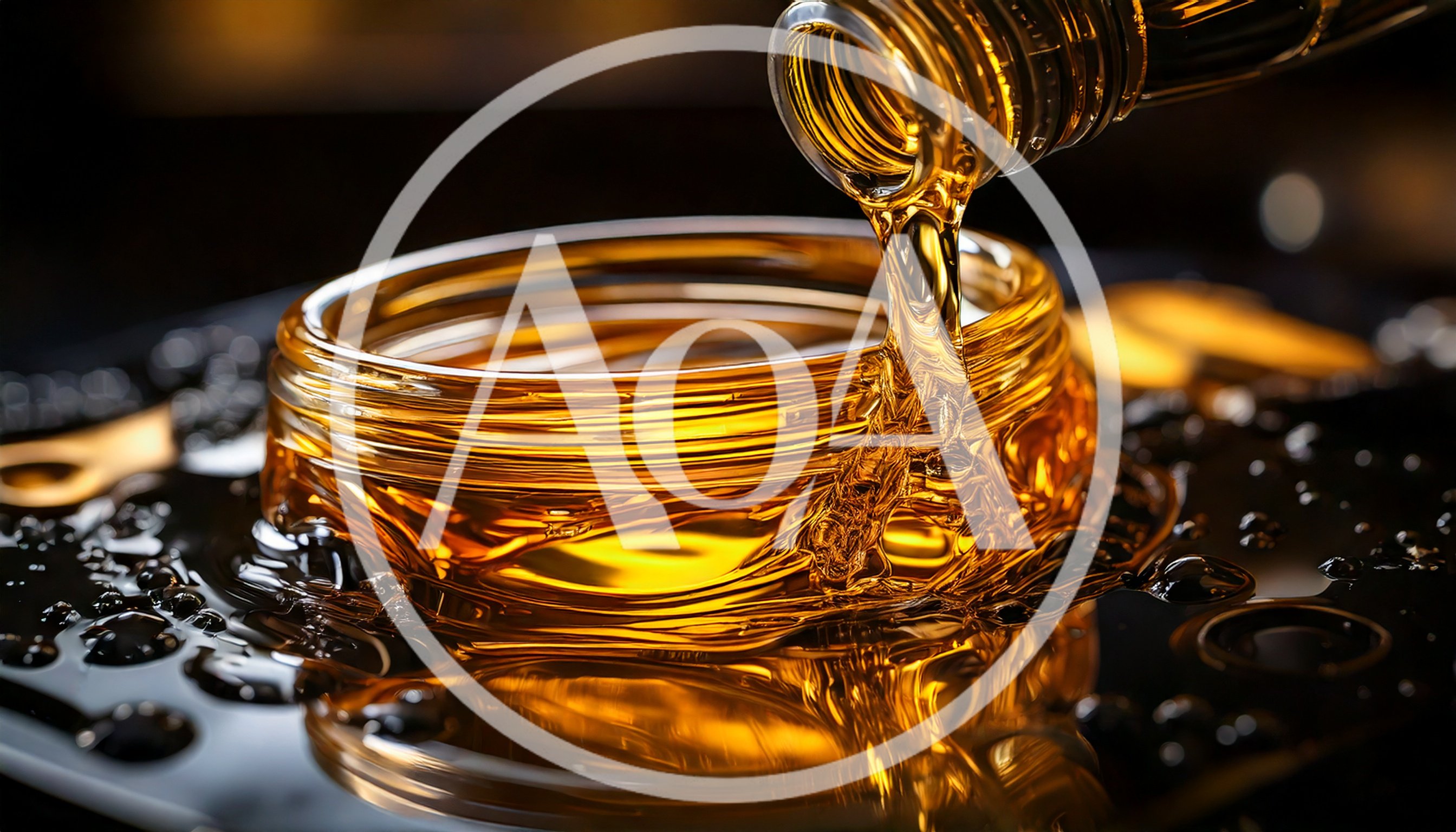 Golden Honey Pouring Into A Glass Jar