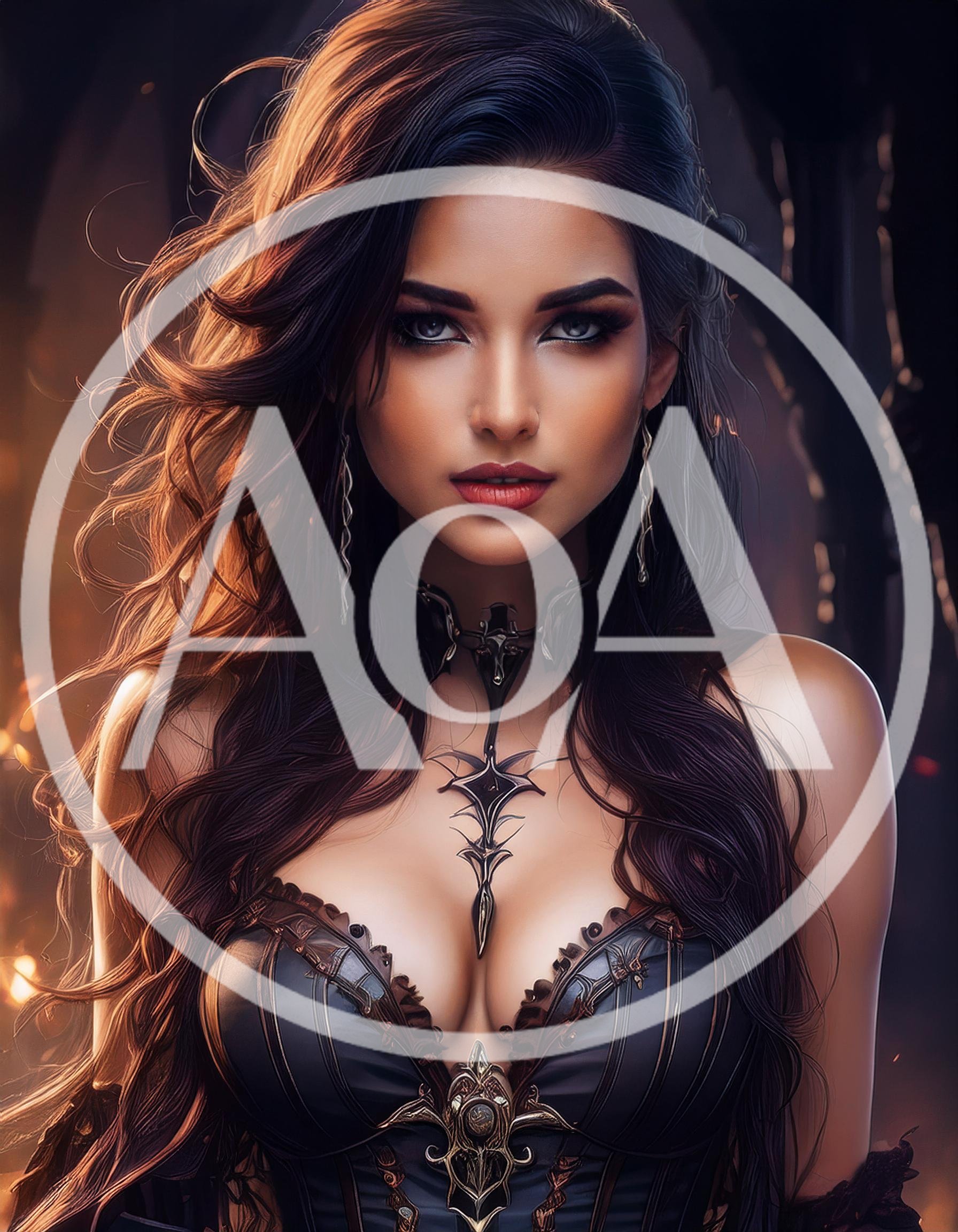 Portrait Of A Beautiful Gothic Fantasy Sorceress