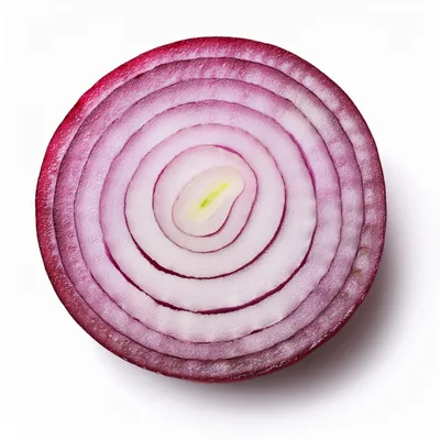 Cross Section Of A Fresh Red Onion