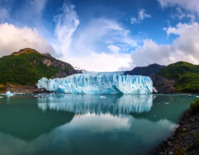 Panoramic View Of Mendenhall Glacier In Alaska