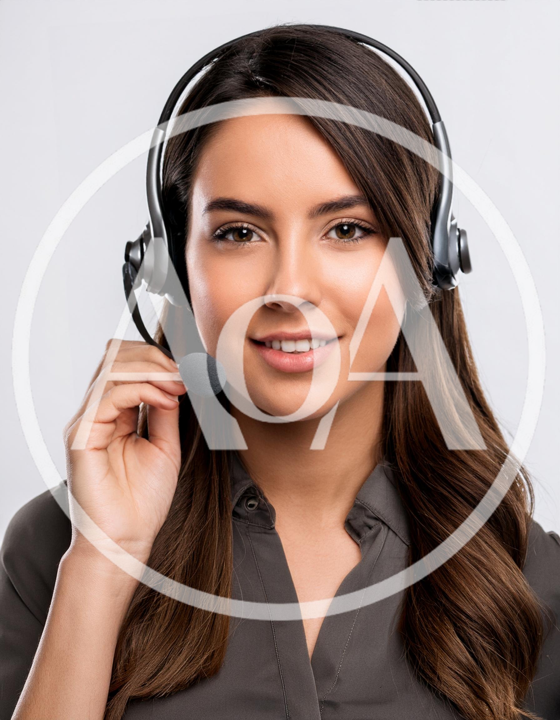 Professional Customer Service Representative Wearing A Headset