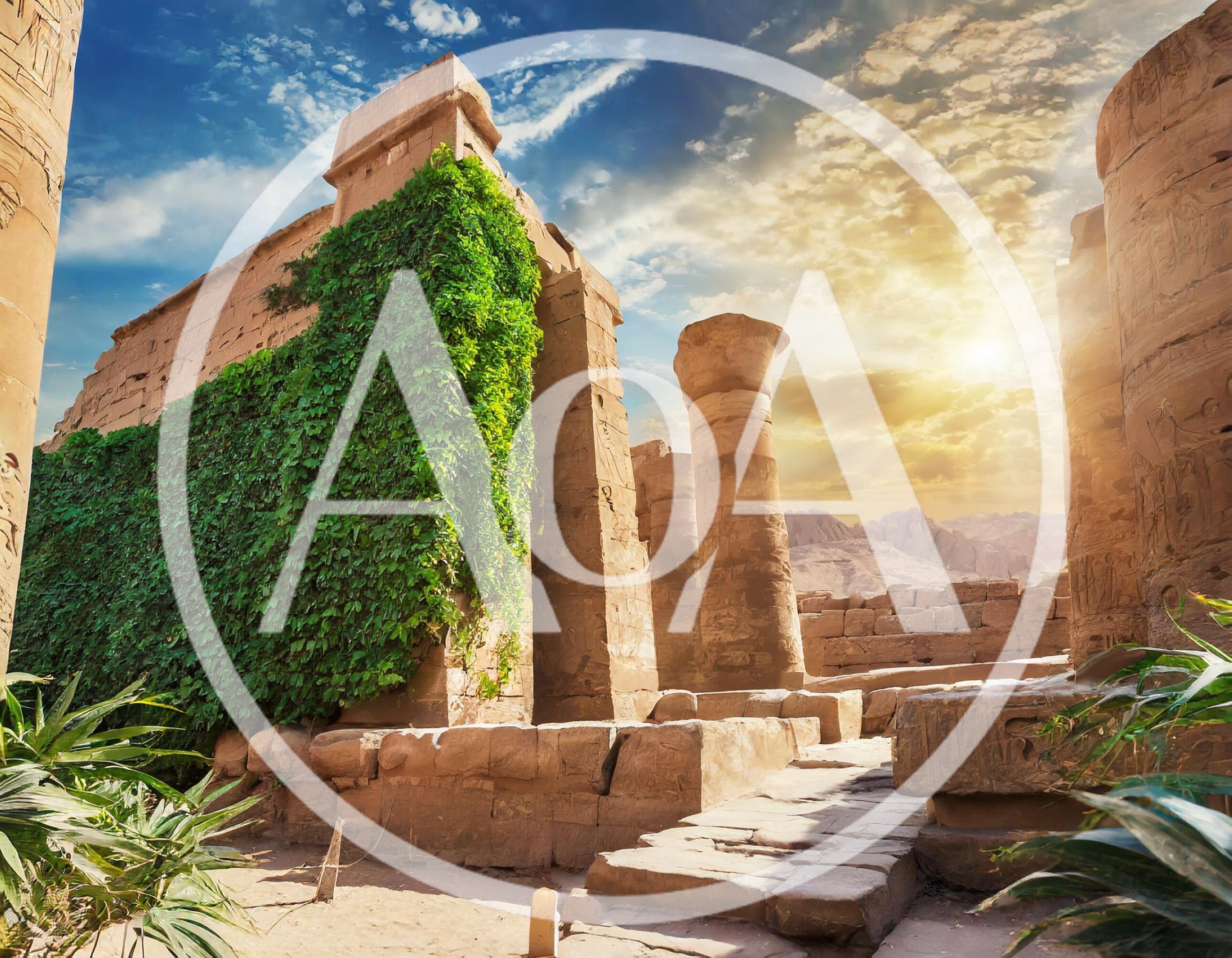 Ancient Egyptian Temple Ruins At Karnak Complex