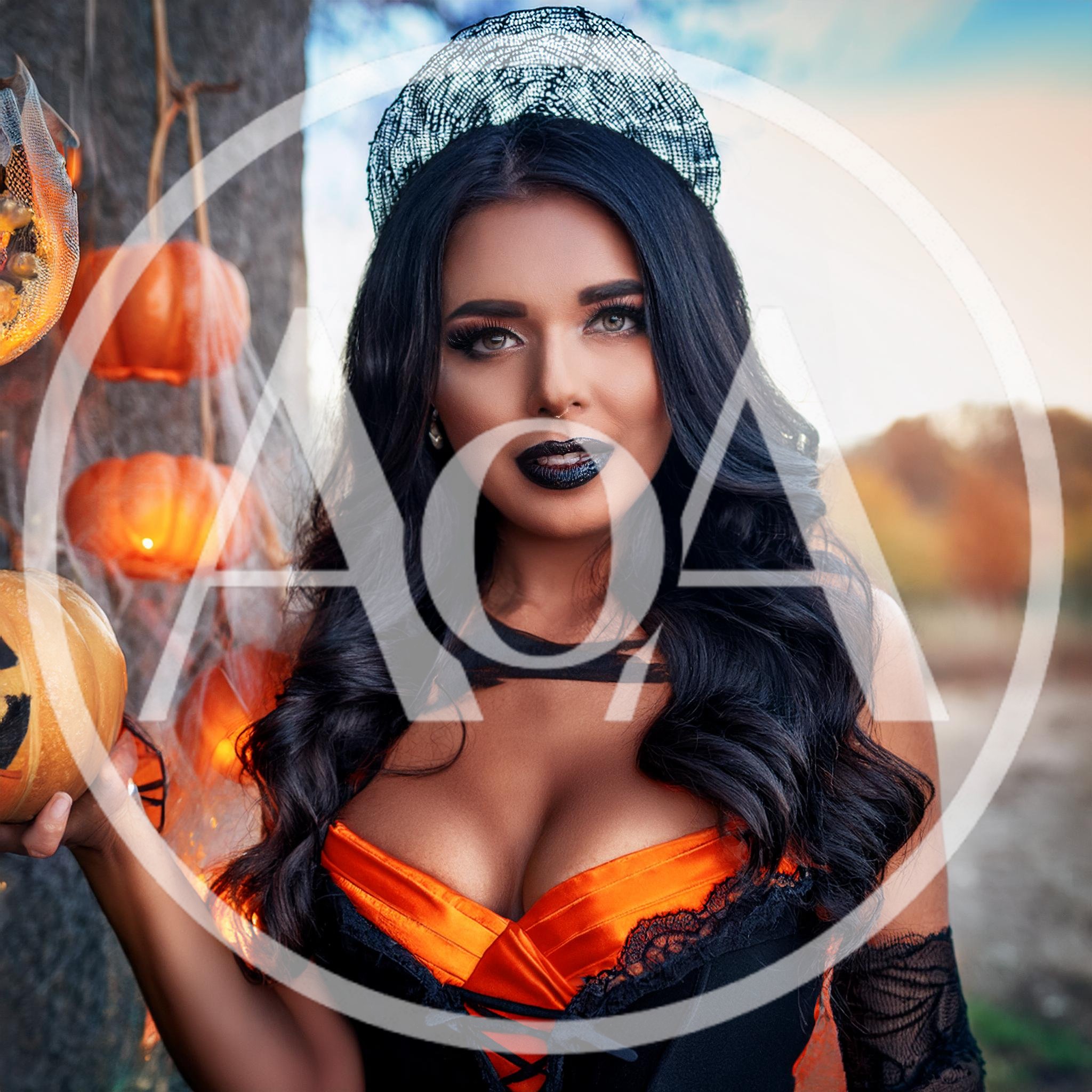 Beautiful Woman Dressed As A Witch For Halloween