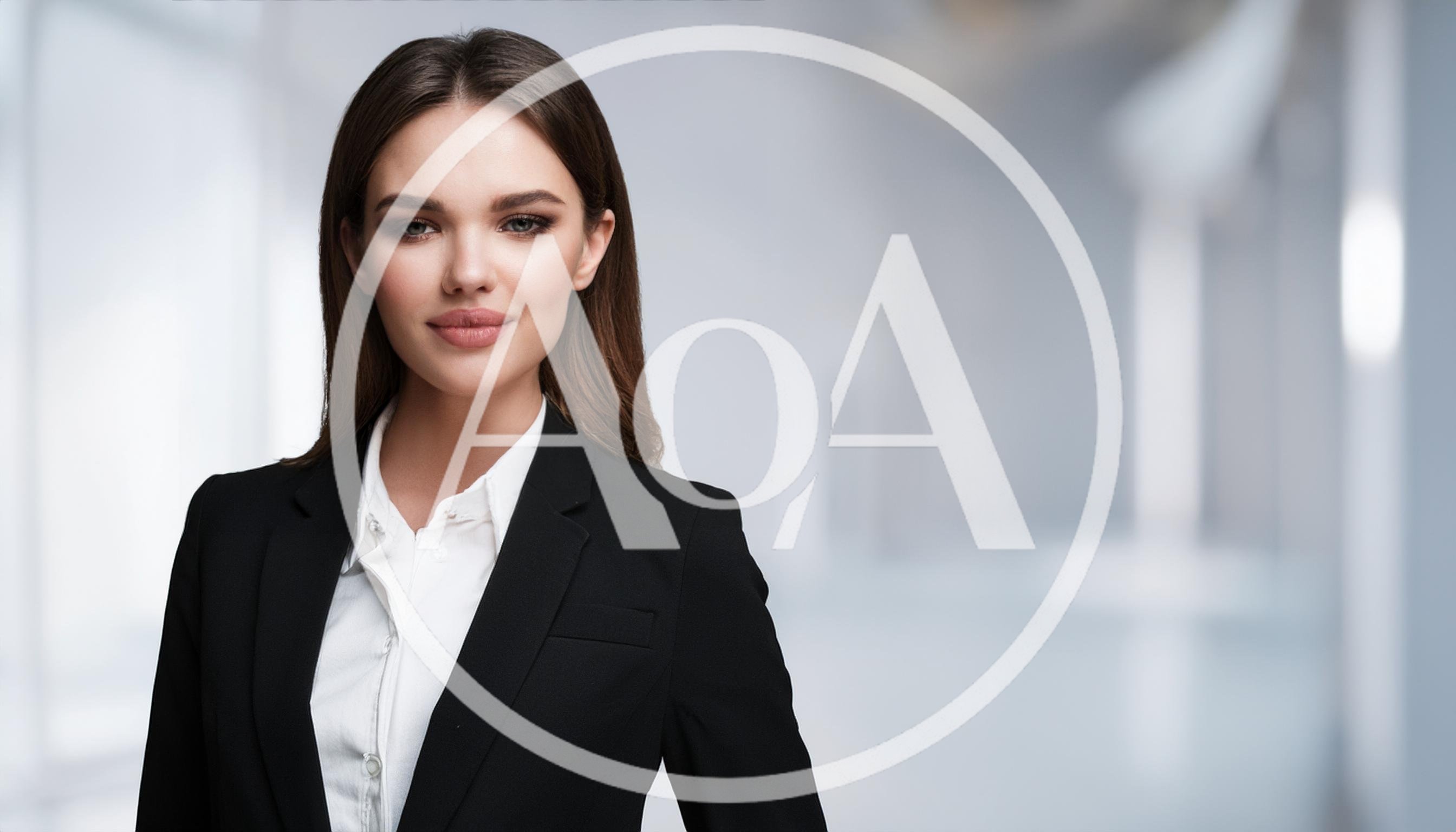 Professional Businesswoman In A Black Suit