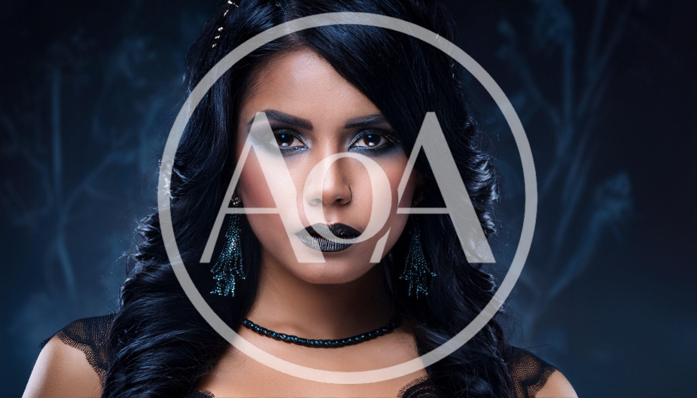 Portrait Of A Gothic Woman With Dark Makeup