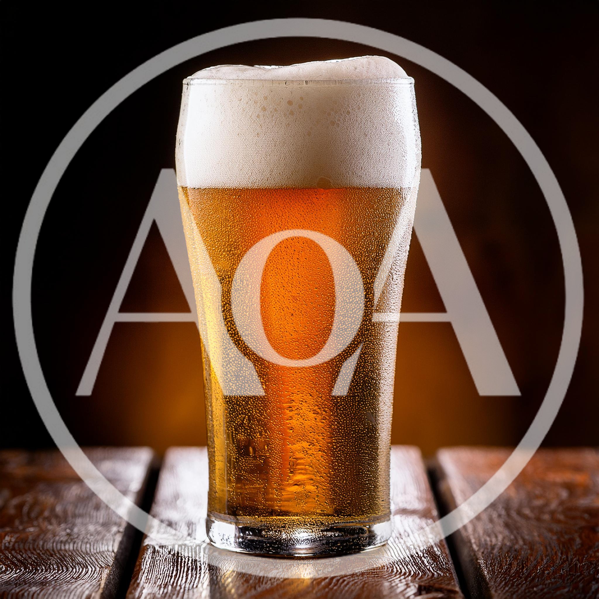 Cold Glass Of Refreshing Golden Beer On Wooden Table