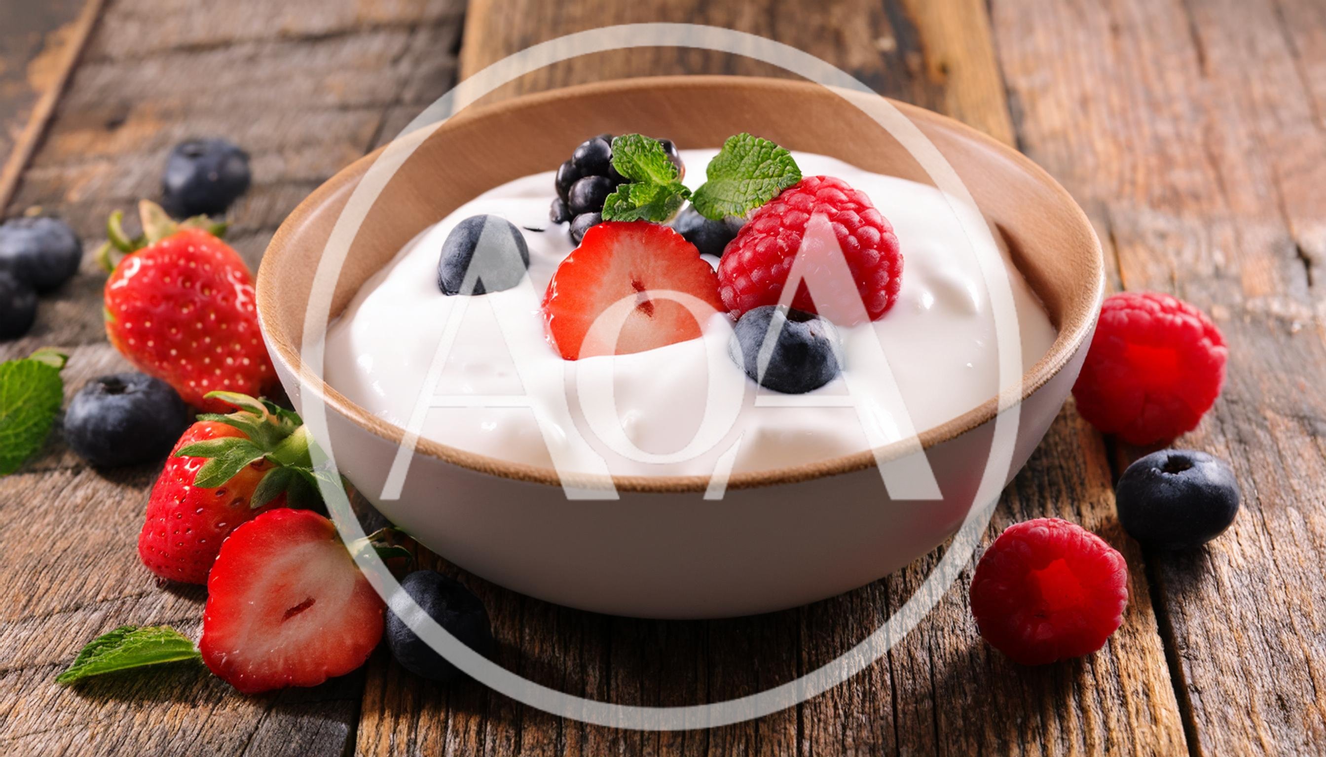 Bowl Of Fresh Yogurt With Mixed Berries