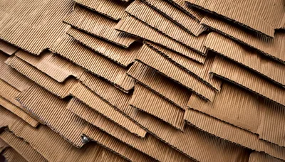 Stacked Sheets Of Corrugated Cardboard Texture