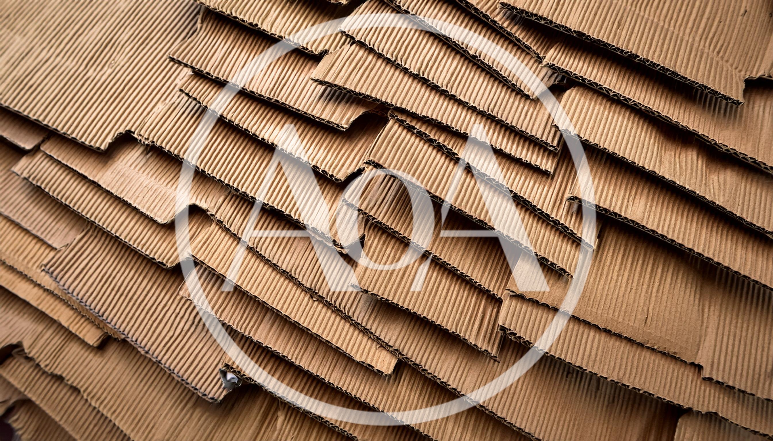 Stacked Sheets Of Corrugated Cardboard Texture