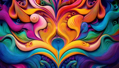Abstract Colorful Quilling Paper Art Background