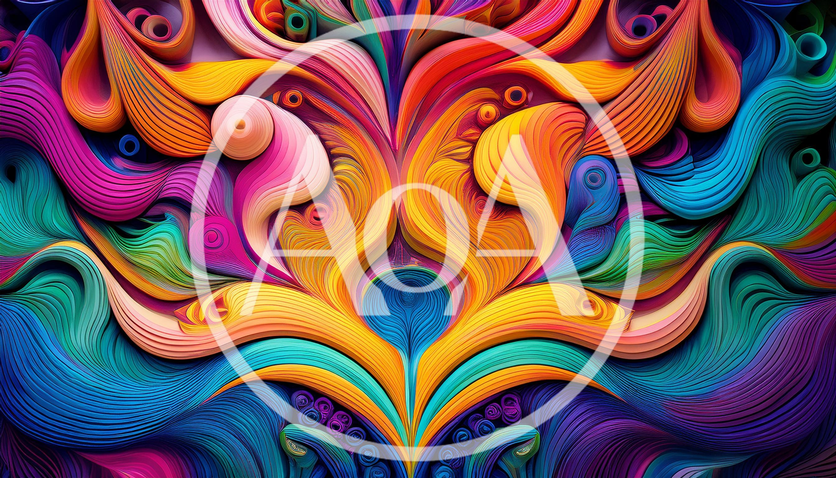 Abstract Colorful Quilling Paper Art Background