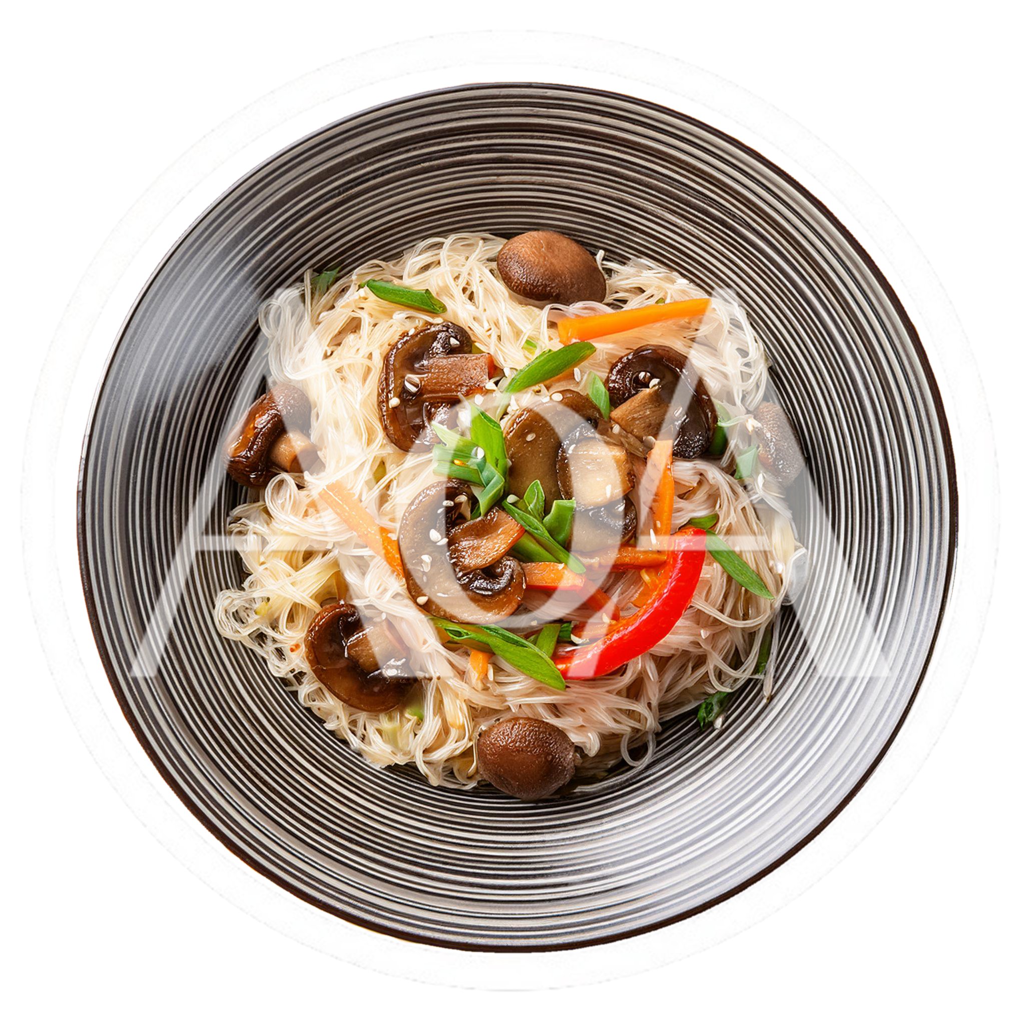 Stir Fried Glass Noodles With Mushrooms And Vegetables