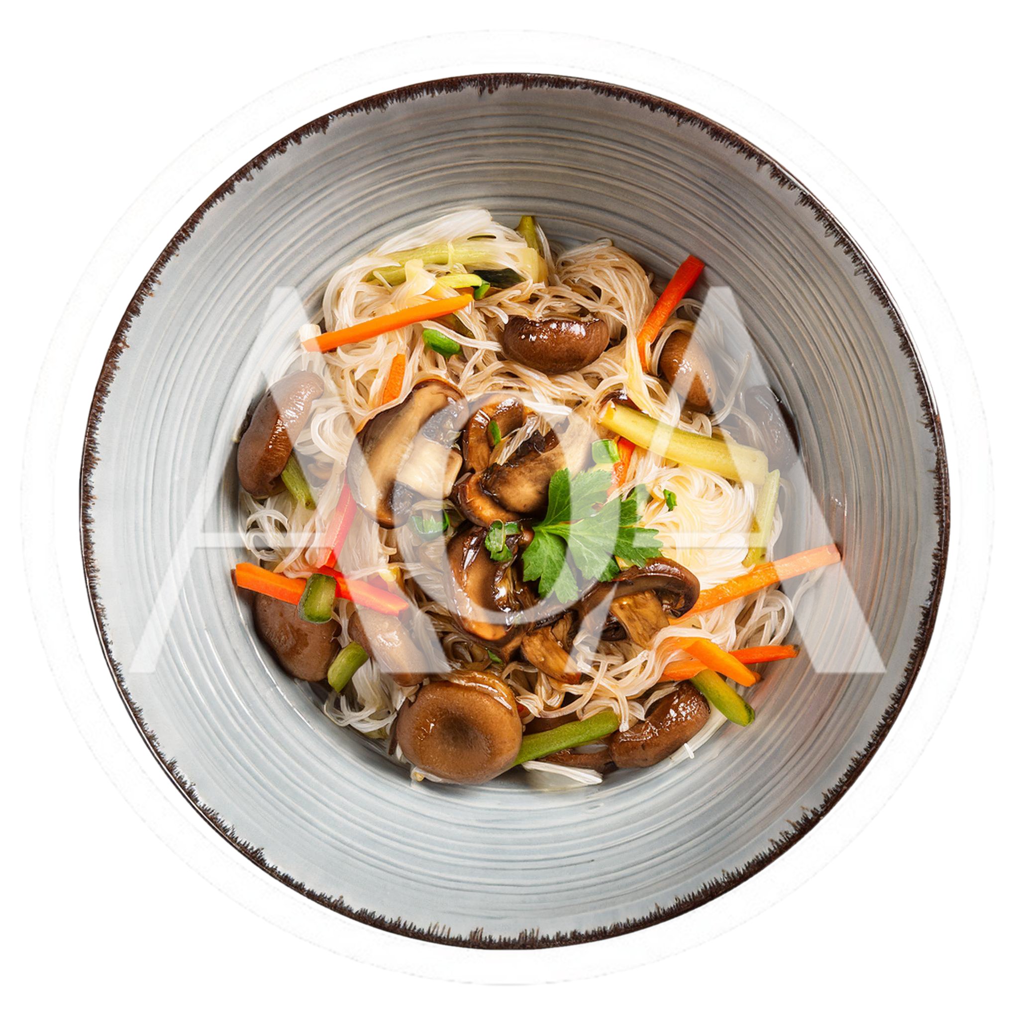 Stir Fried Glass Noodles With Mushrooms And Vegetables