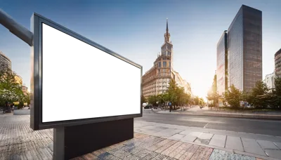 Blank Billboard Mockup on a Sunny City Street