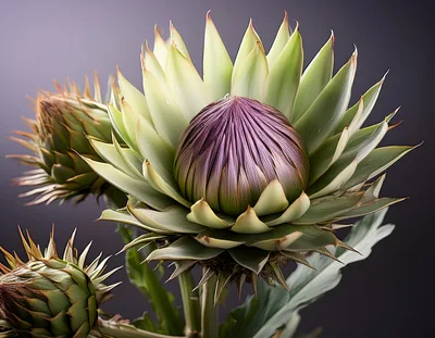 Close Up Of Fresh Globe Artichokes