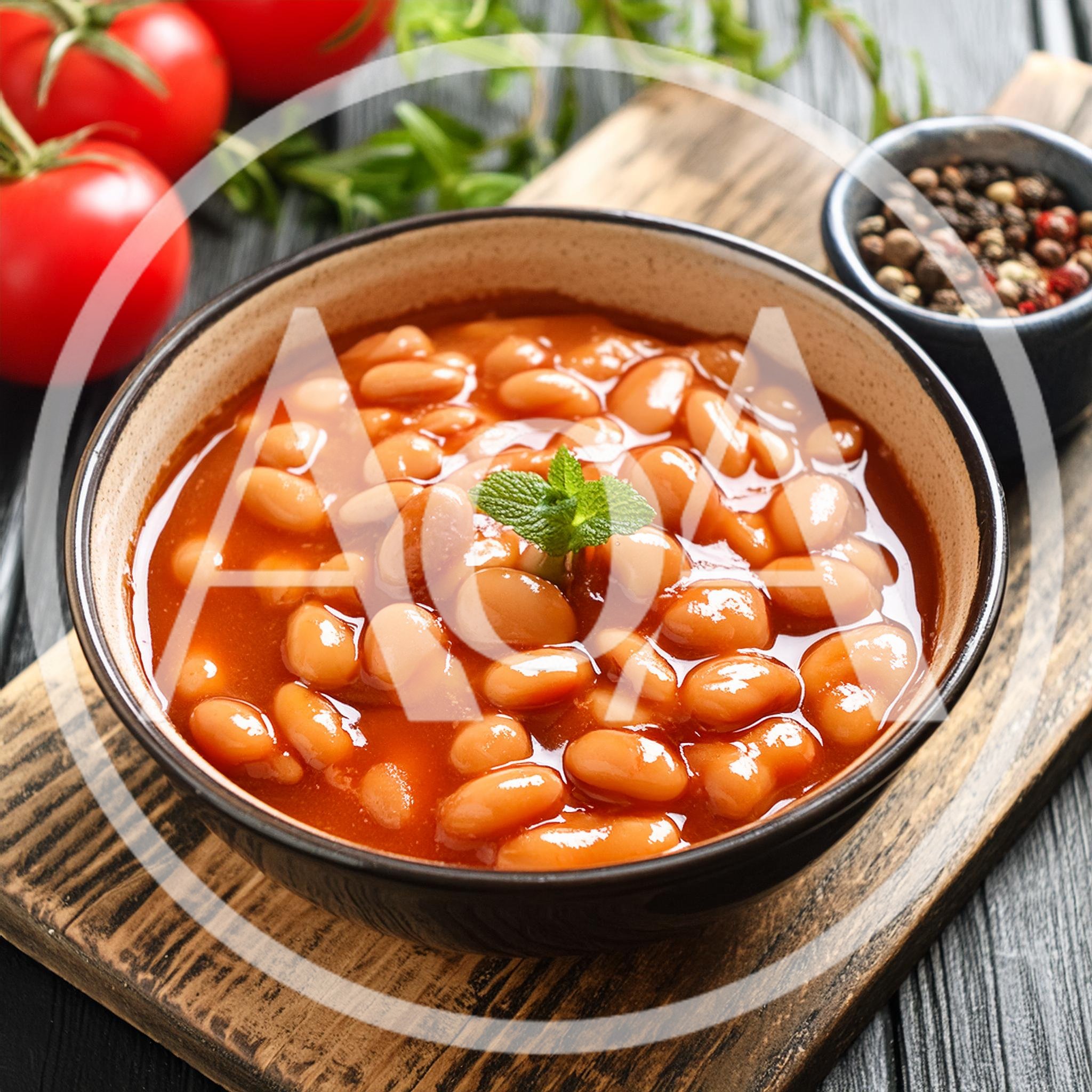 Bowl Of Baked Beans In Tomato Sauce