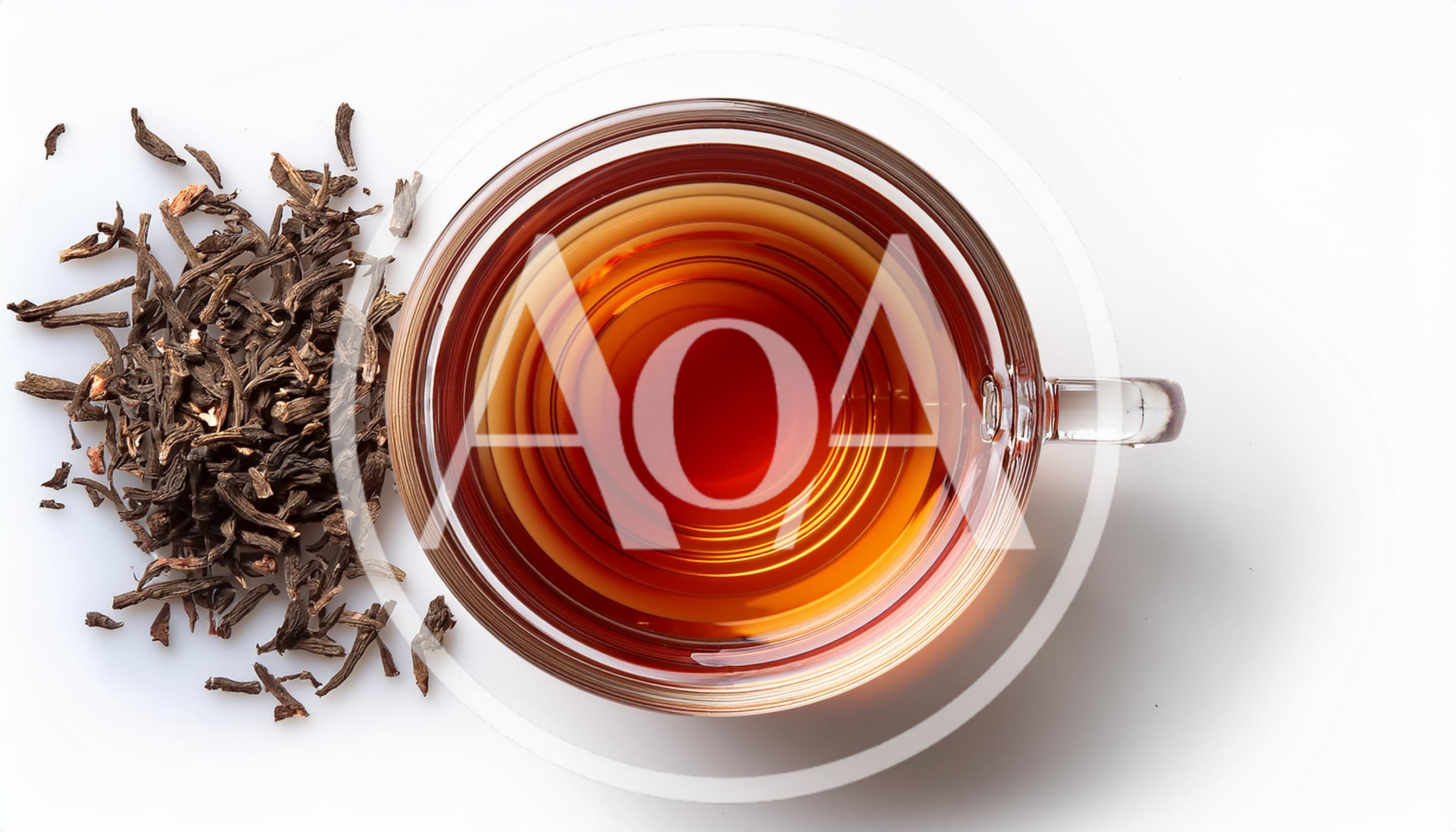Top View Of A Cup Of Black Tea