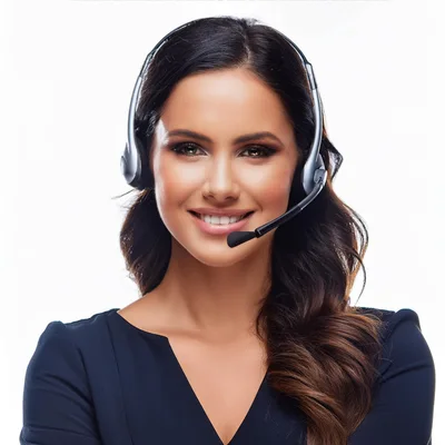 Professional Customer Service Representative Wearing Headset