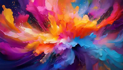 Abstract Colorful Paint Explosion Background