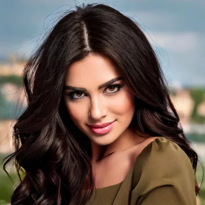 Portrait Of A Beautiful Young Woman With Long Hair