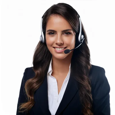 Professional Customer Service Representative Wearing Headset
