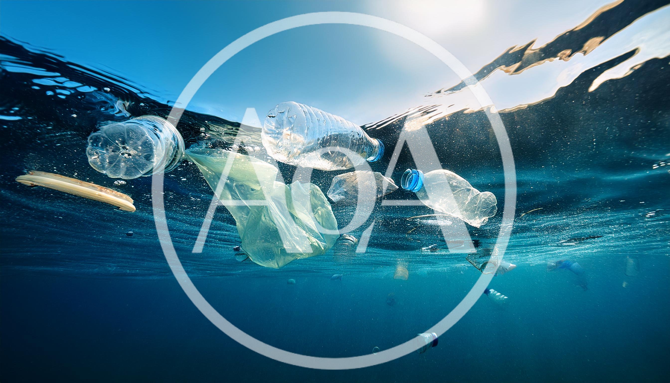 Plastic Waste Floating In The Ocean