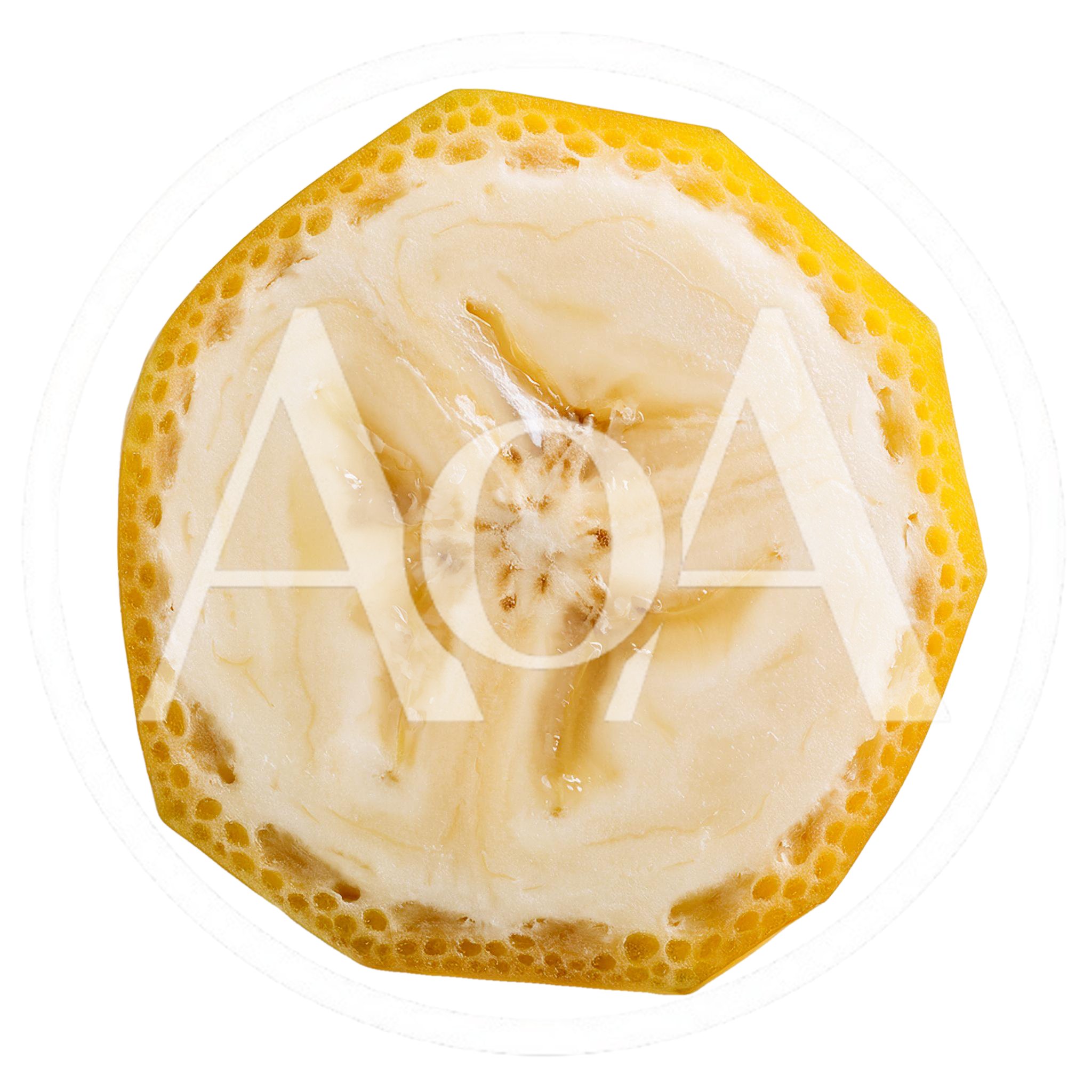 Macro Cross Section Of A Fresh Banana Slice