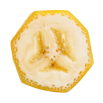 Macro Cross Section Of A Fresh Banana Slice