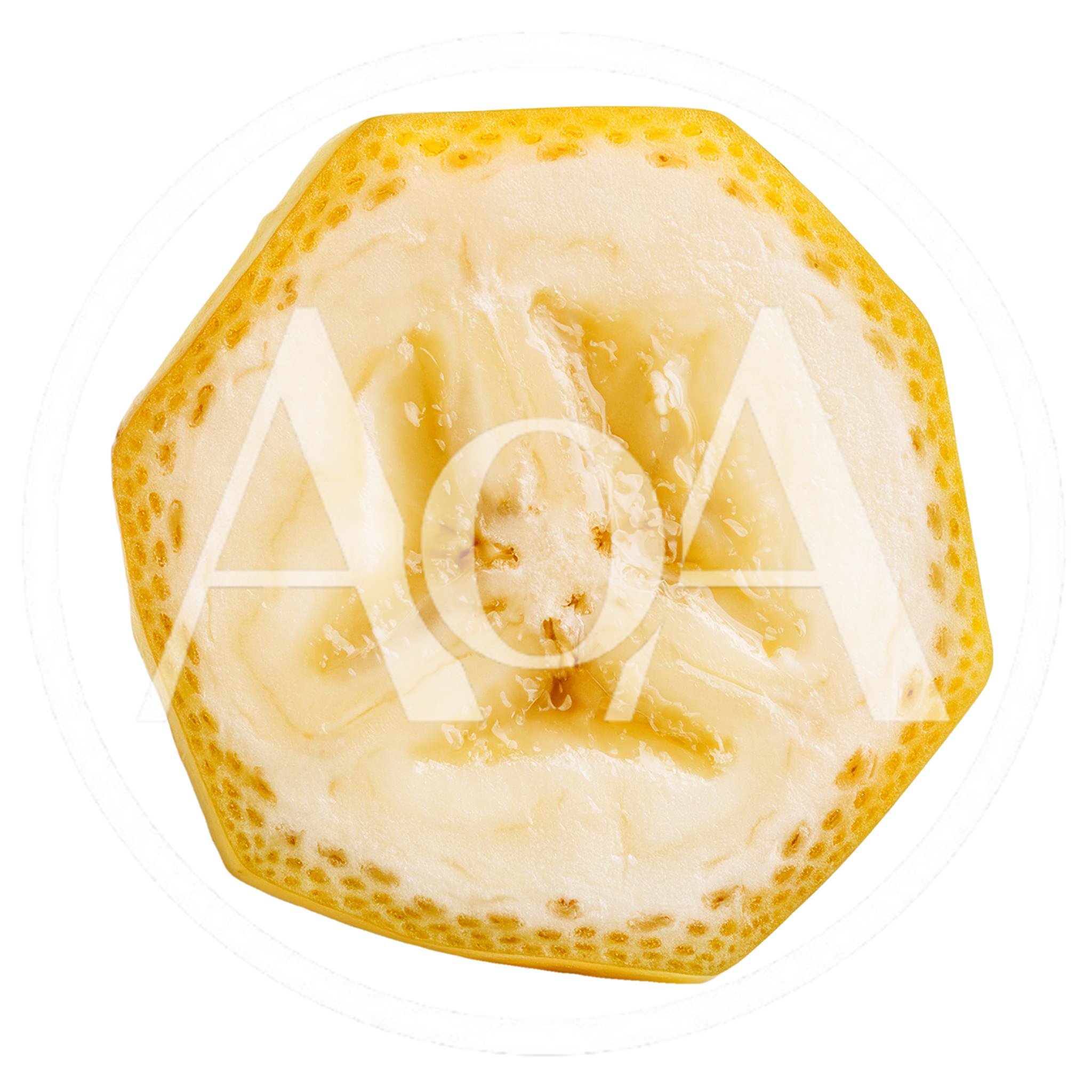 Macro Cross Section Of A Fresh Banana Slice