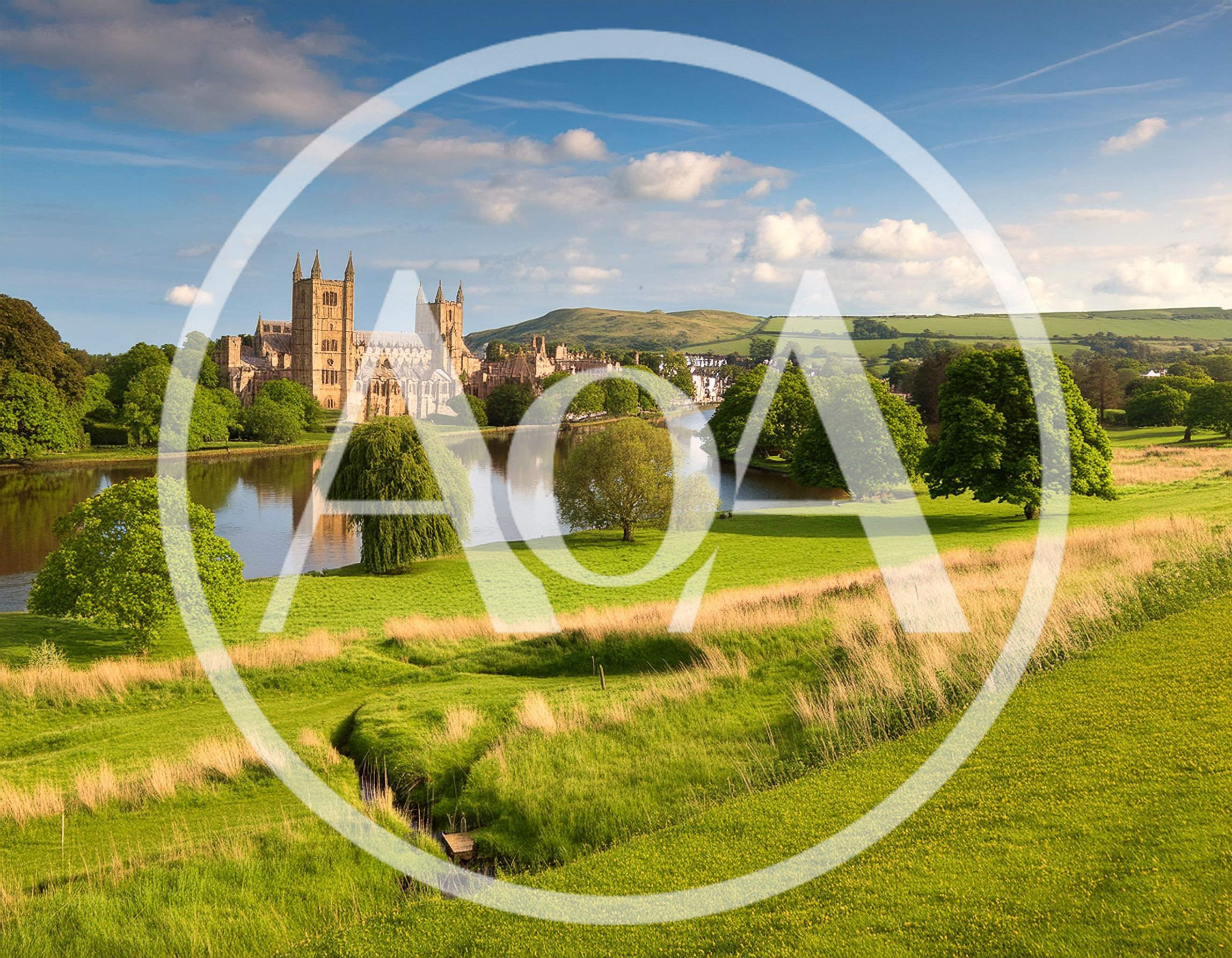 Ely Cathedral Overlooking The River Great Ouse