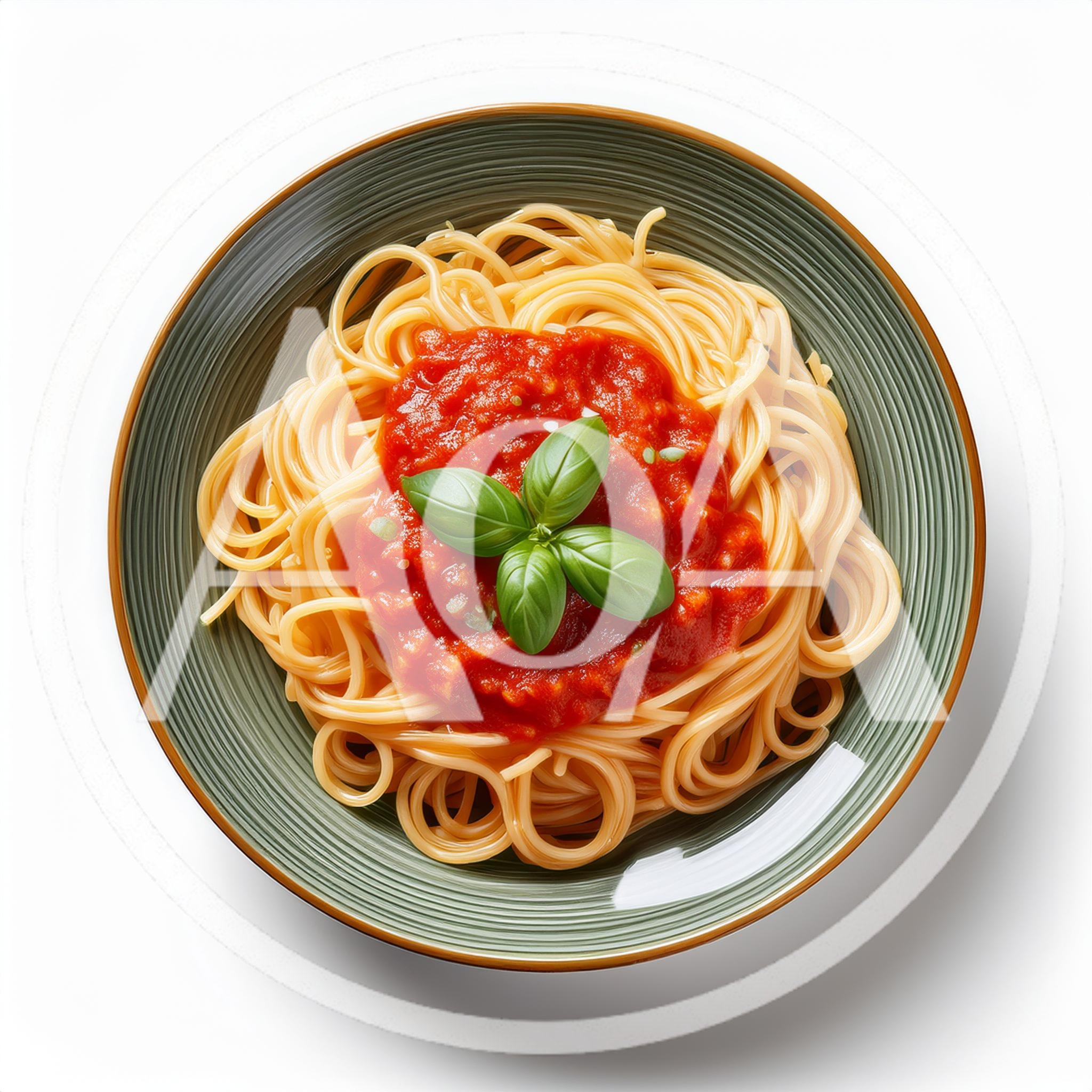 Spaghetti With Tomato Sauce And Fresh Basil