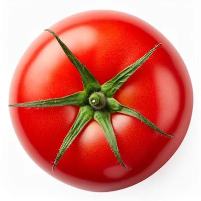 Top Down View Of A Fresh Red Tomato