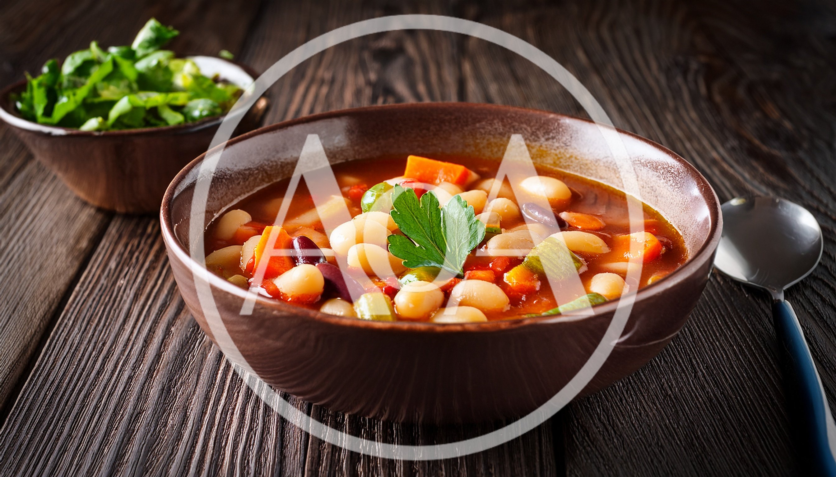 Bowl Of Hearty Vegetable Bean Soup