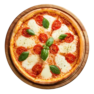 Top View Of A Fresh Margherita Pizza