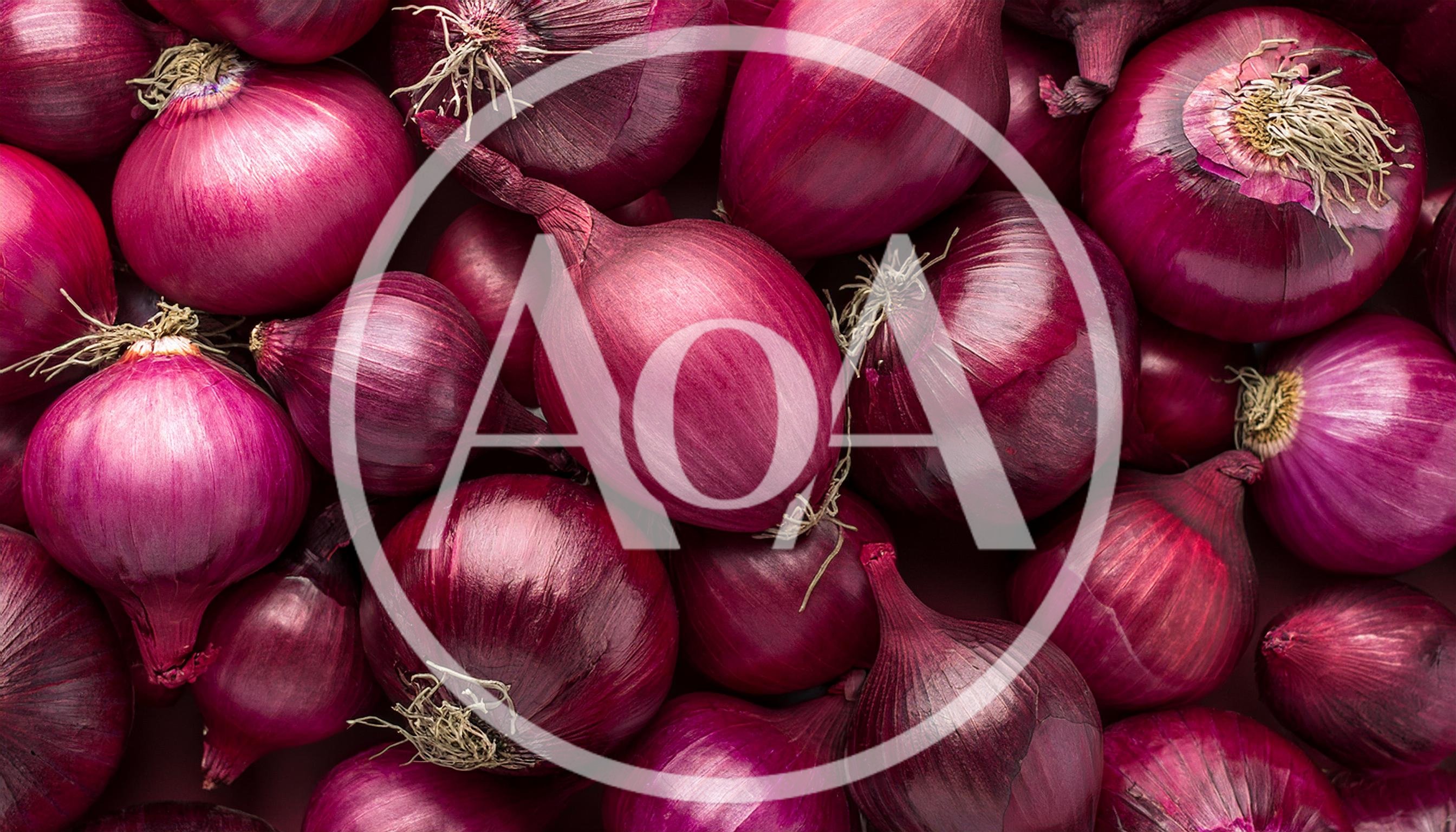 Fresh Whole Red Onions Background