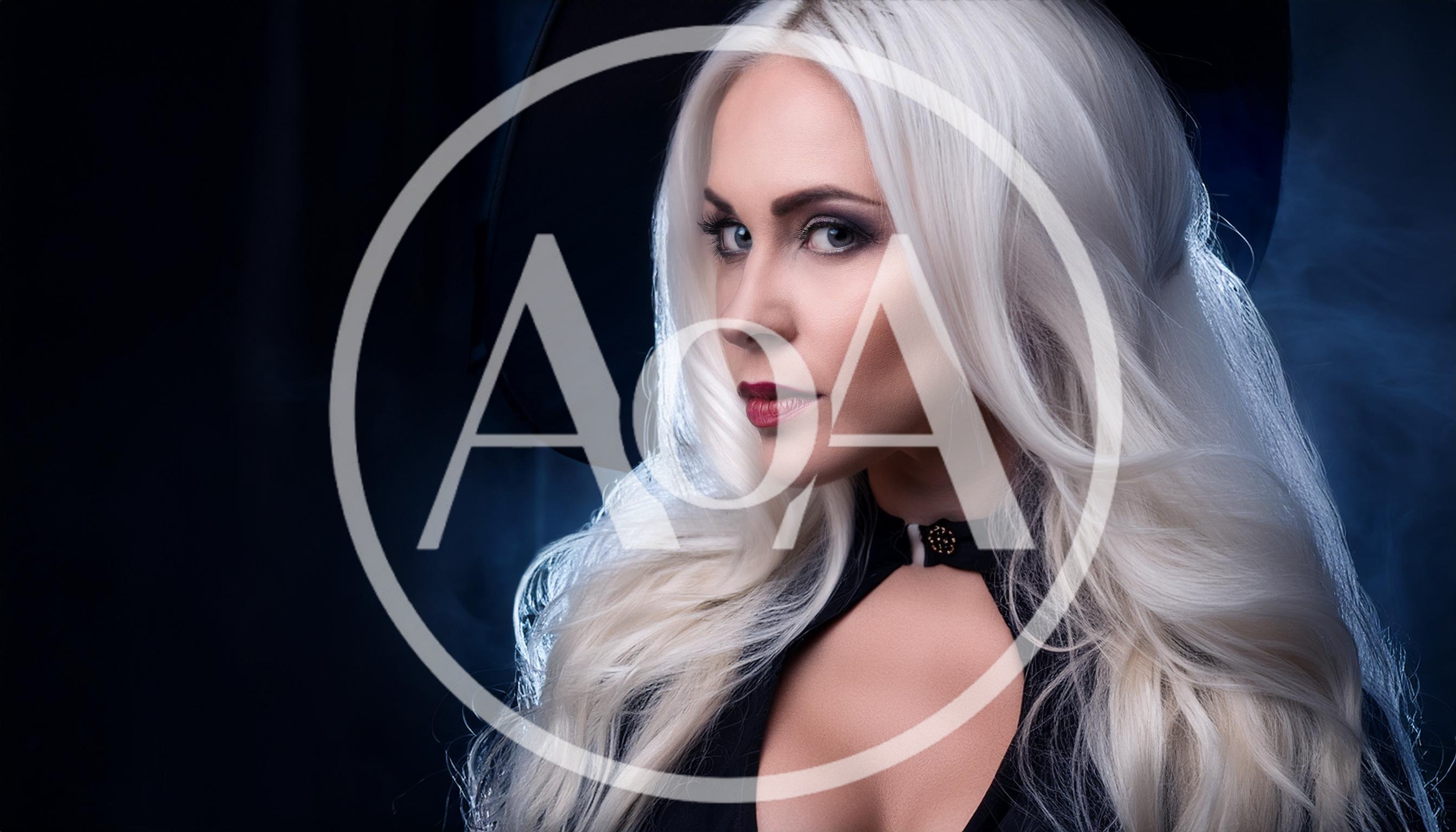 Portrait Of A Beautiful Woman With Platinum Blonde Hair