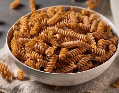 Bowl Of Whole Wheat Fusilli Pasta