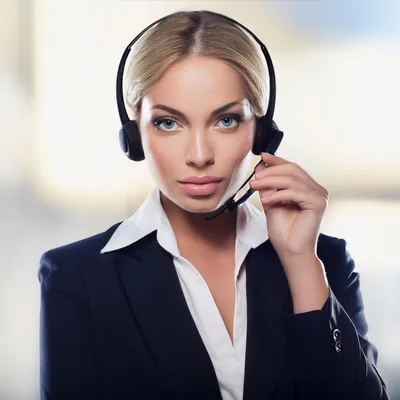 Professional Customer Service Representative Wearing A Headset