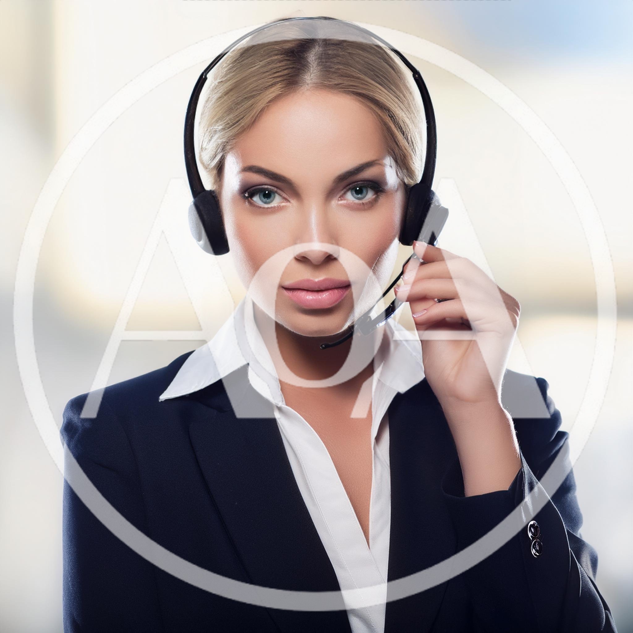 Professional Customer Service Representative Wearing A Headset