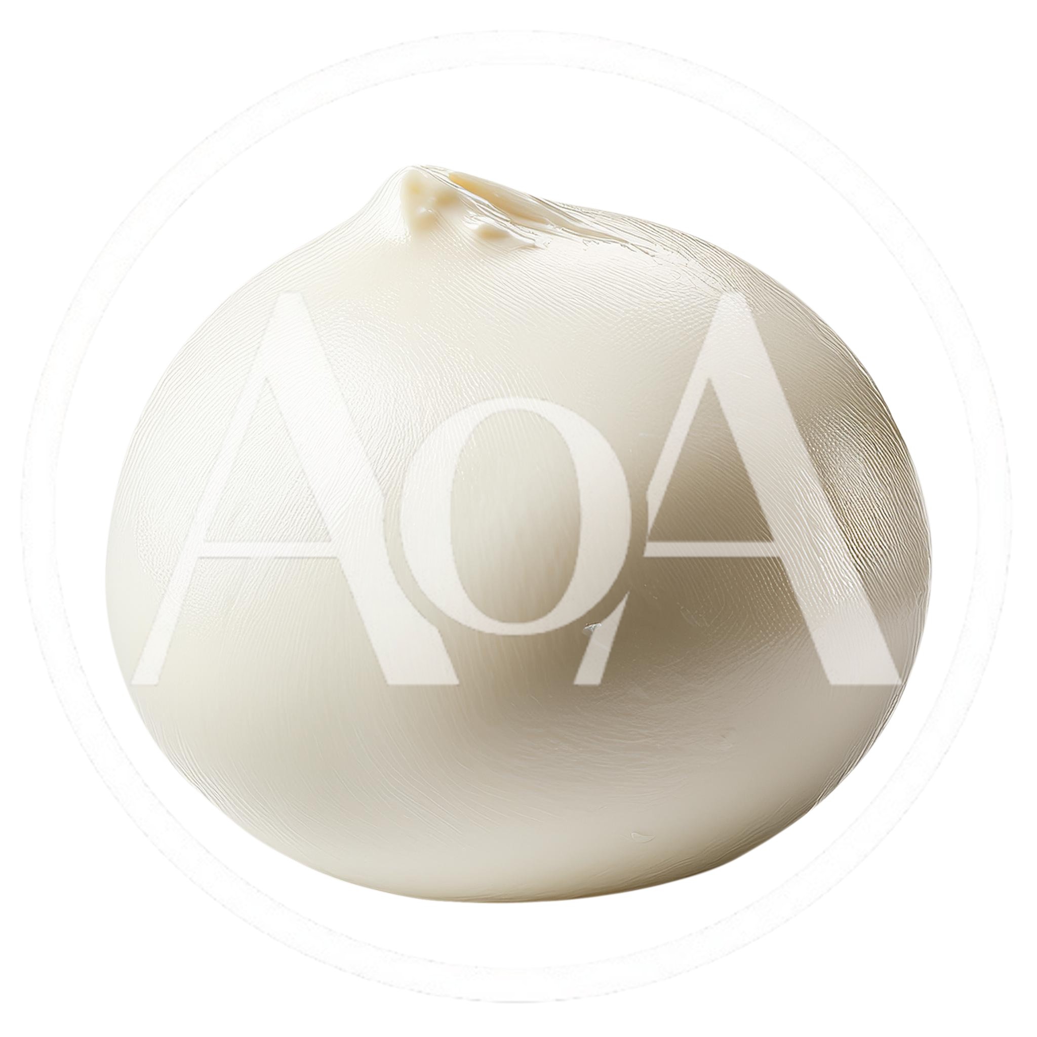 Fresh Mozzarella Ball Isolated On Black Background