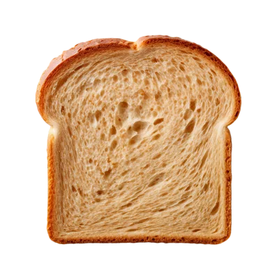Single Slice Of Fresh White Bread