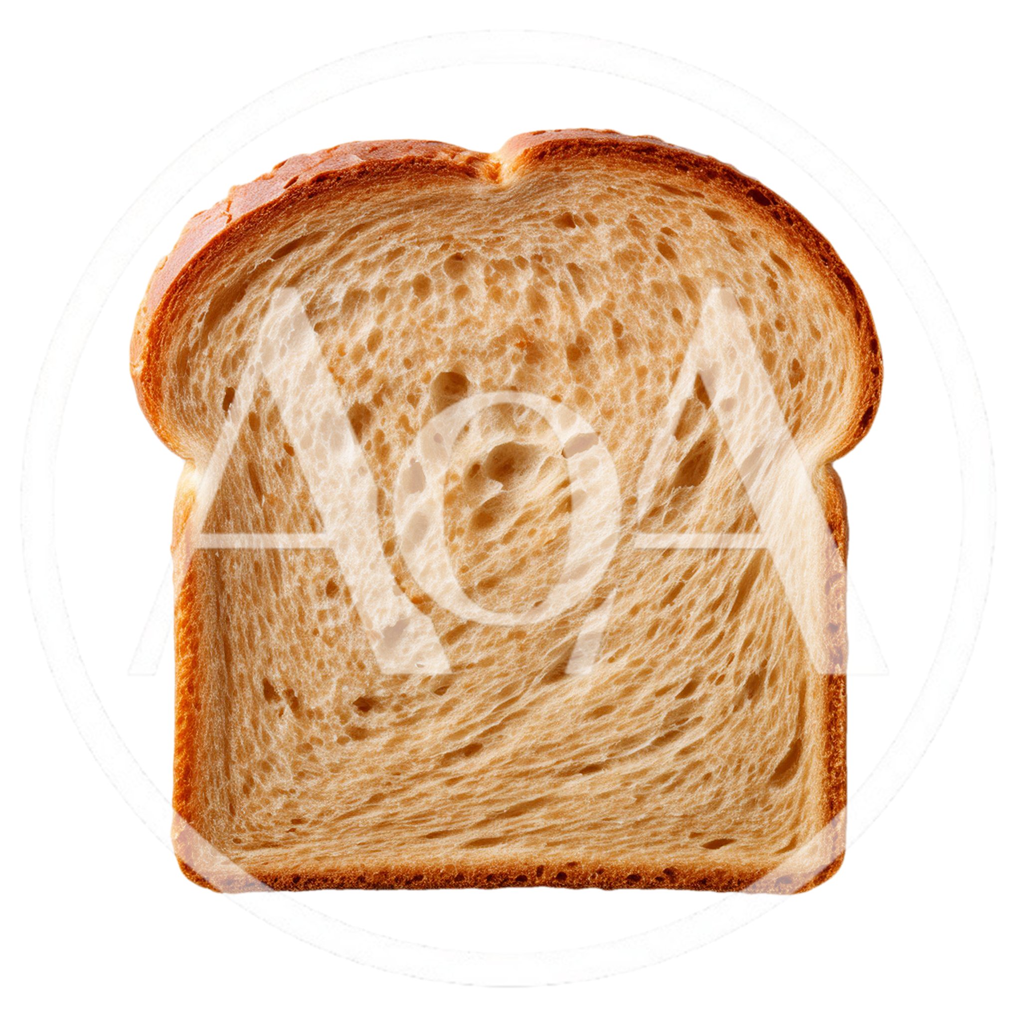 Single Slice Of Fresh White Bread