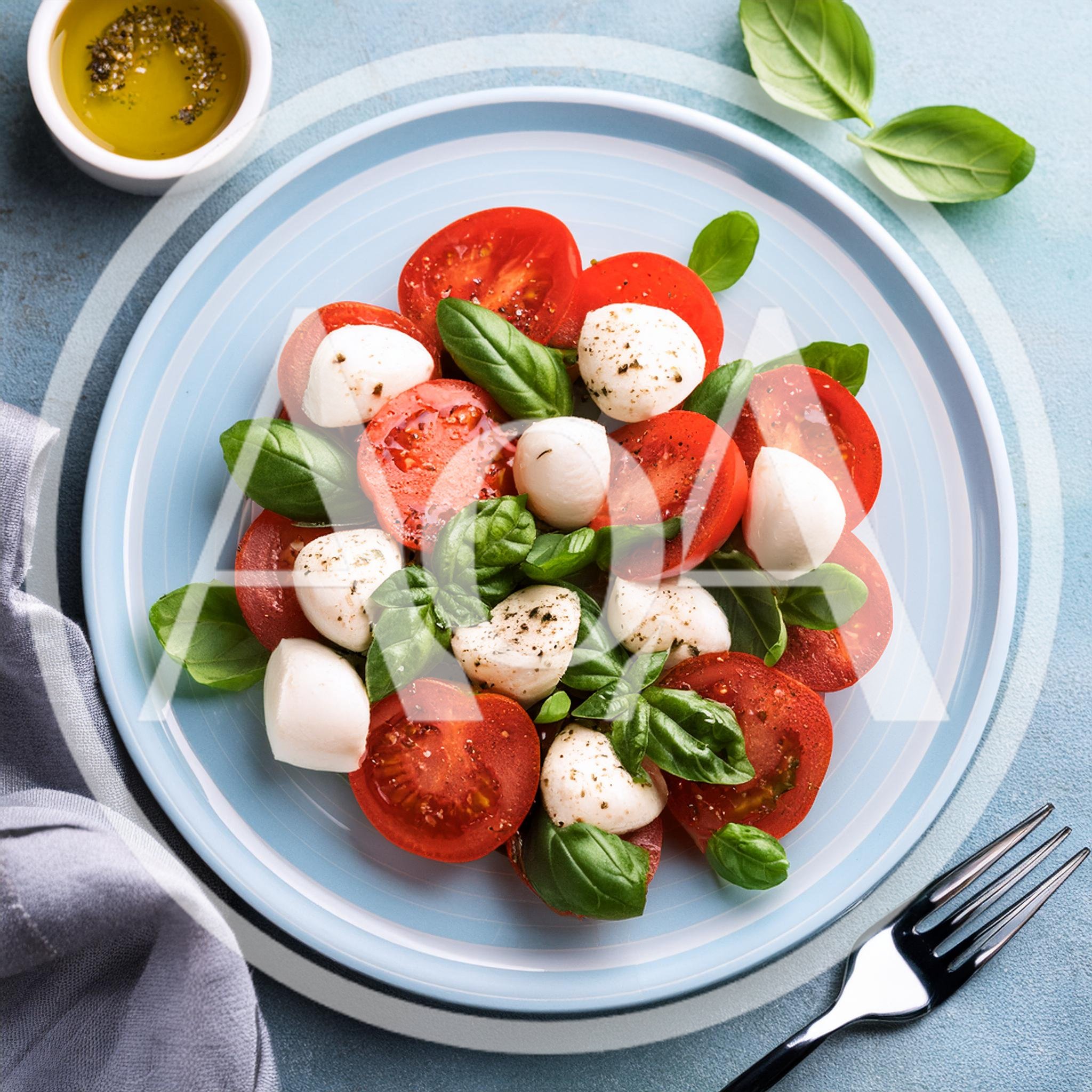 Caprese Salad With Fresh Mozzarella And Tomatoes