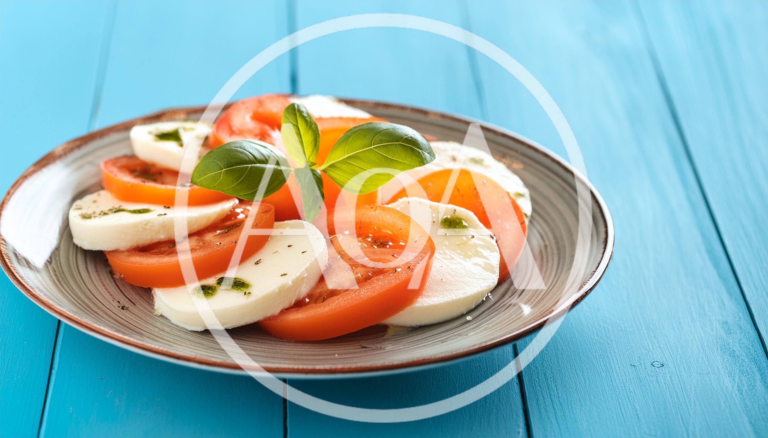 Caprese Salad With Fresh Mozzarella And Tomato Slices