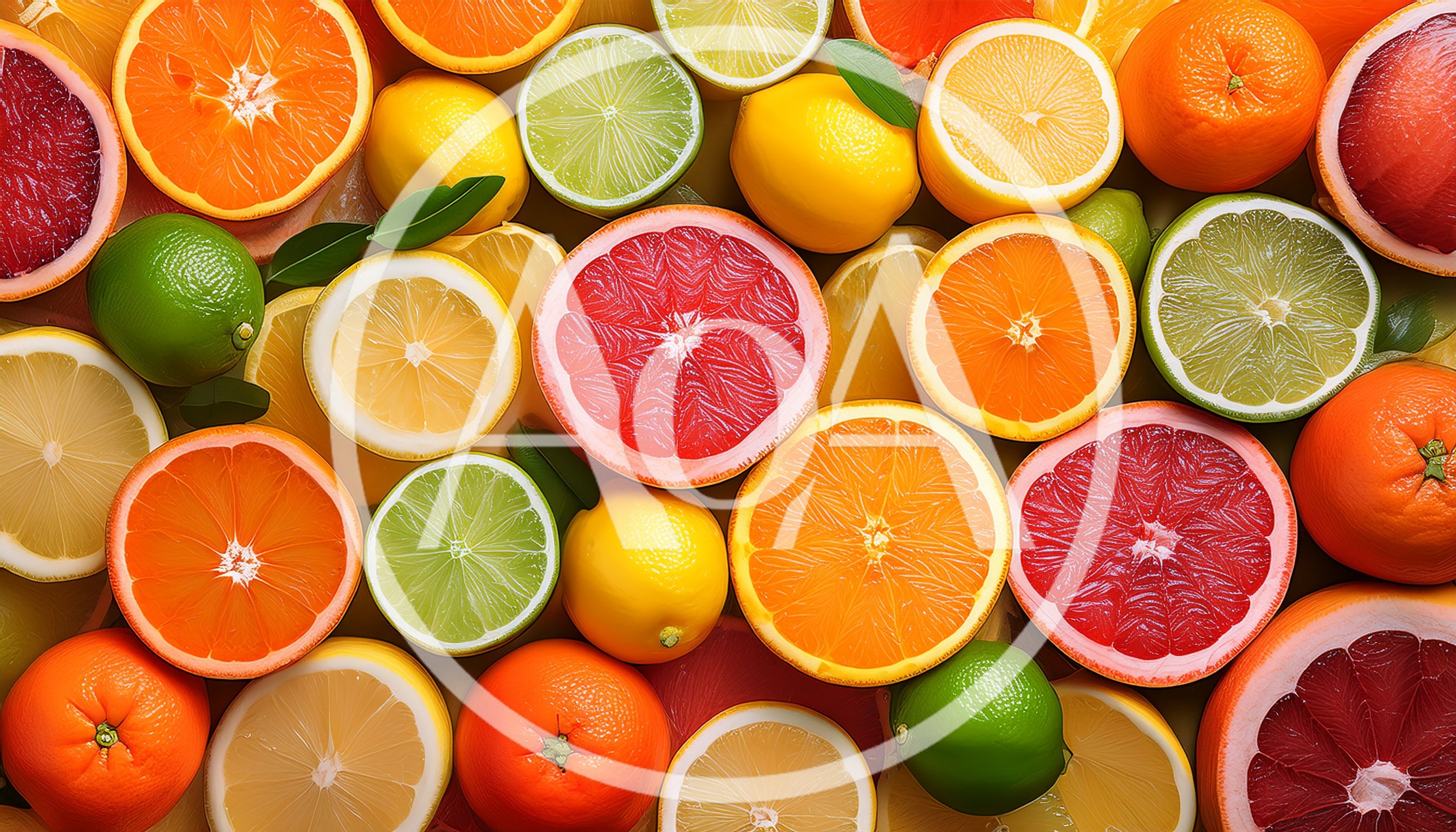 Assorted Fresh Citrus Fruits Top View