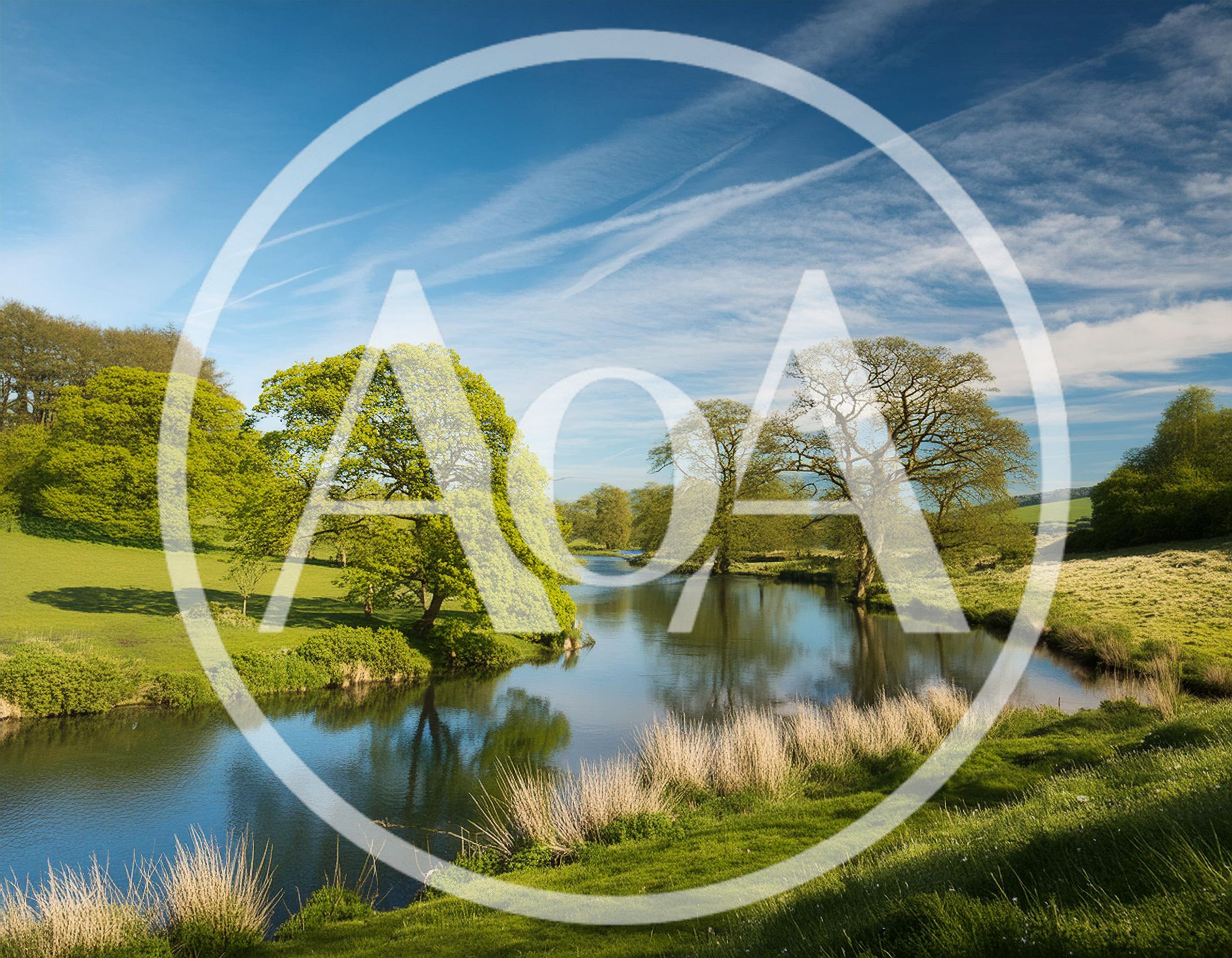 Serene River Landscape With Lush Green Trees