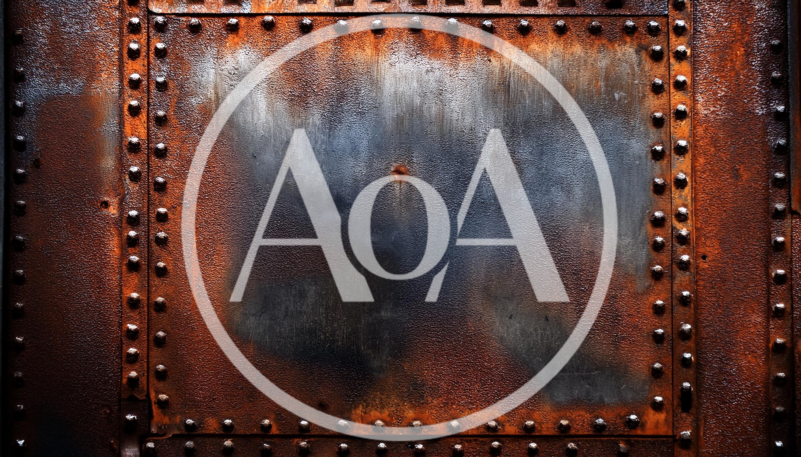 Weathered Industrial Metal Plate With Rivets