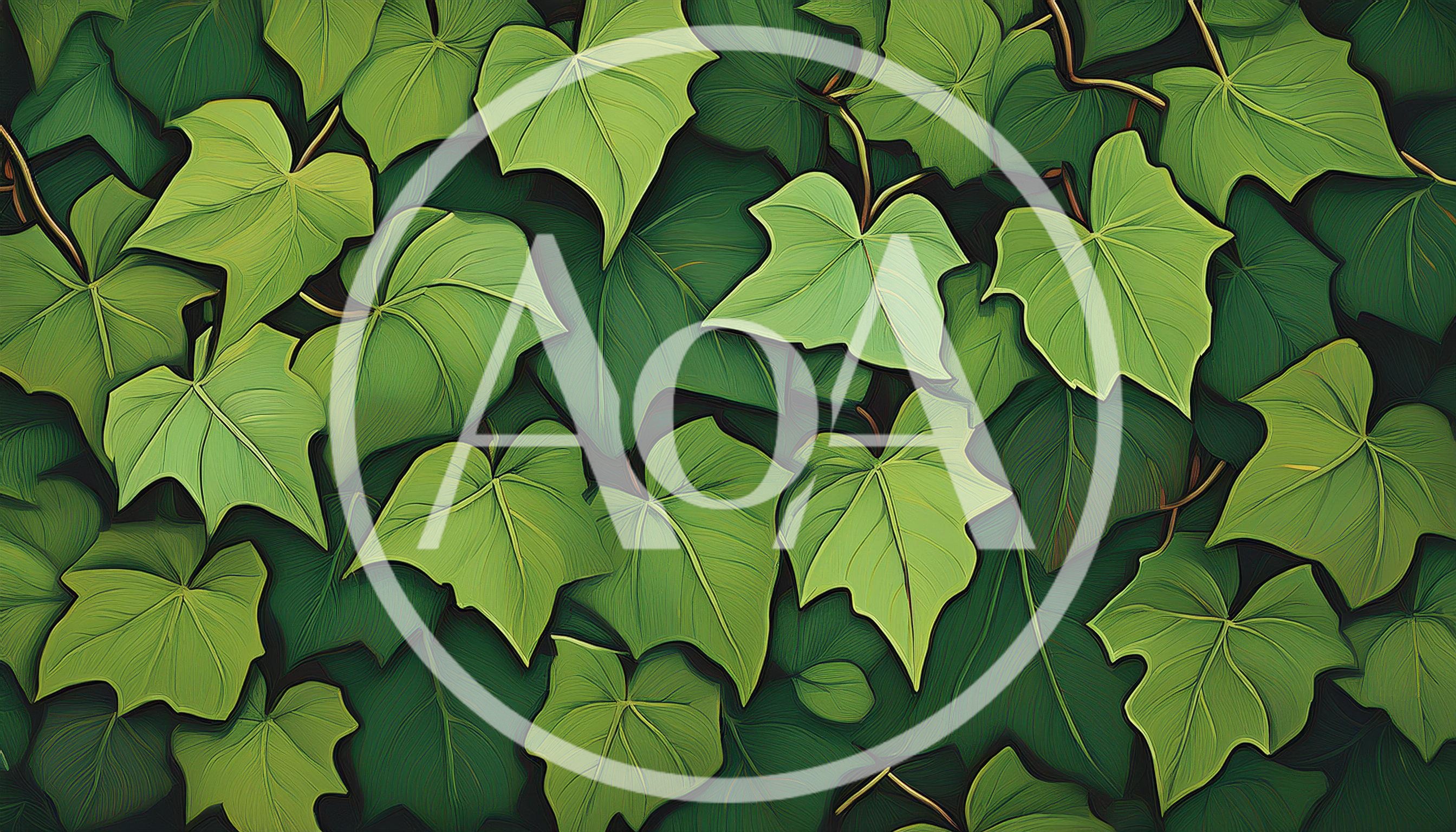 Lush Green Ivy Leaves Pattern Background
