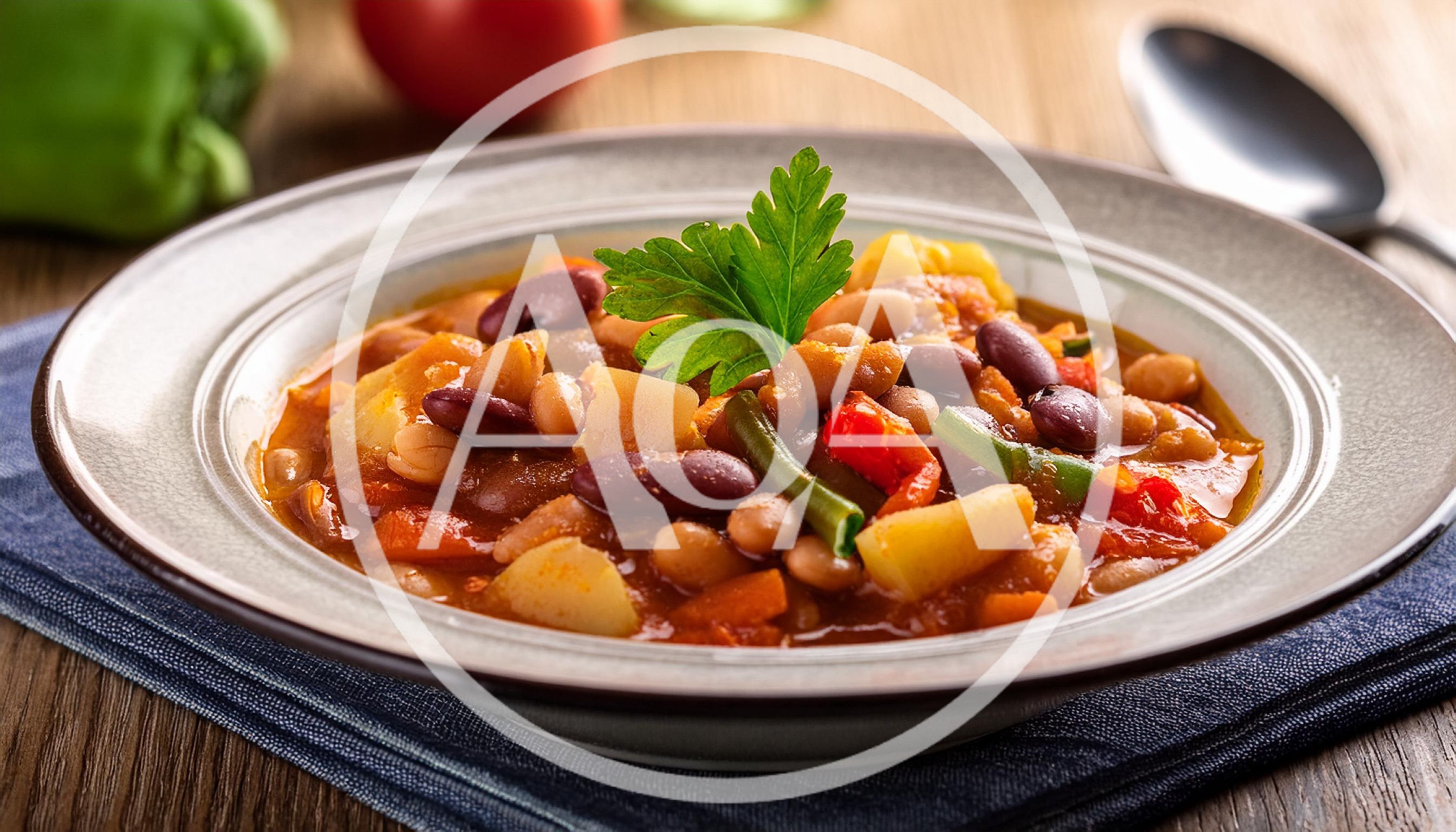 Bowl Of Hearty Vegetable Bean Stew