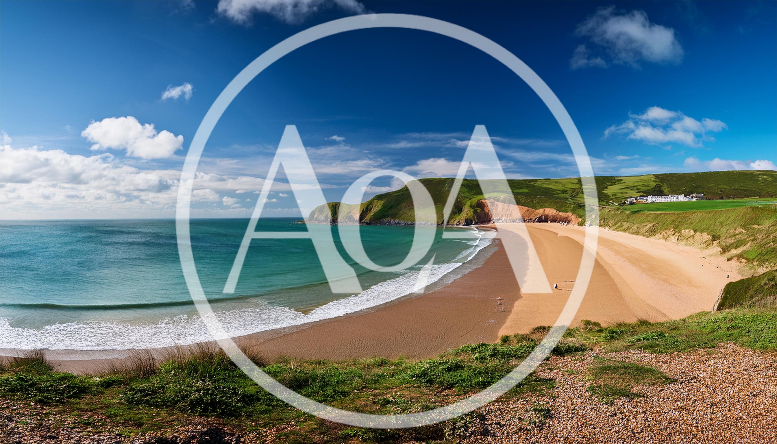 Panoramic View Of Freshwater West Beach In Pembrokeshire Wales